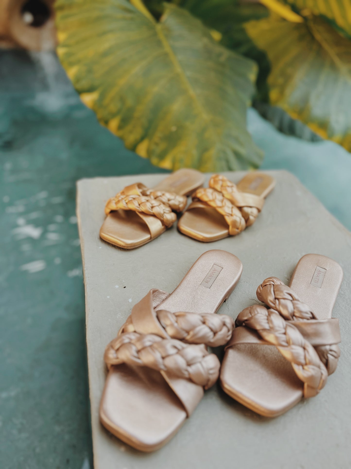 Sandalias Oro Rosa Atena