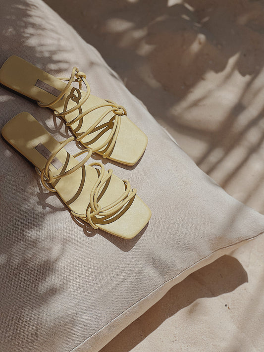 Sandalias Serena Verde Crema